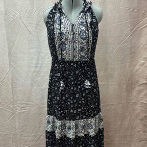 Knox Rose Floral Black and White Maxi Dress